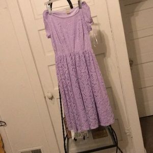 Purple lace dress